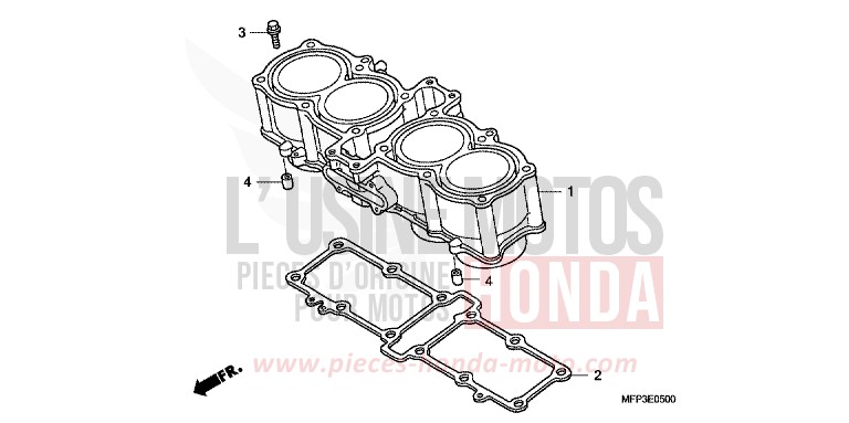 CYLINDRE for CB1300 Super Bold'or PEARL SUNBEAM WHITE (NHA66KF) from 2009